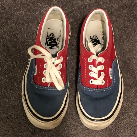 vans authentic red and blue